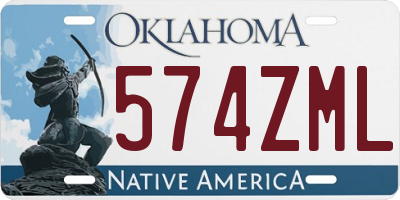 OK license plate 574ZML