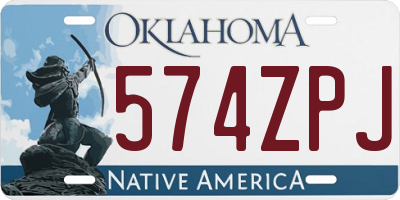 OK license plate 574ZPJ