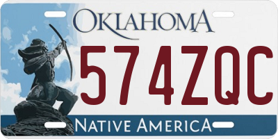 OK license plate 574ZQC