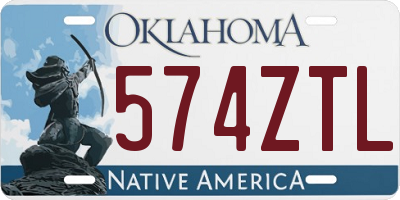 OK license plate 574ZTL