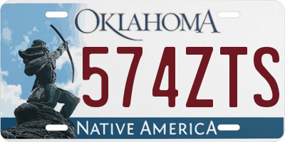 OK license plate 574ZTS