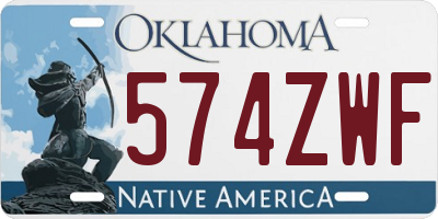 OK license plate 574ZWF