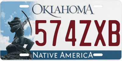 OK license plate 574ZXB