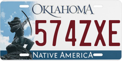 OK license plate 574ZXE