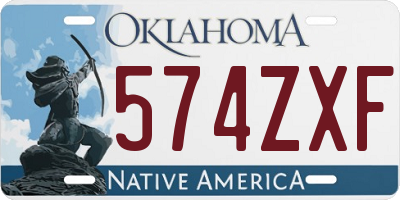 OK license plate 574ZXF