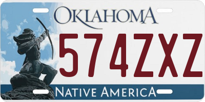 OK license plate 574ZXZ