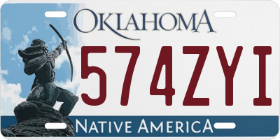 OK license plate 574ZYI