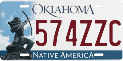 OK license plate 574ZZC