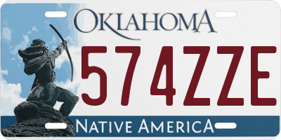 OK license plate 574ZZE