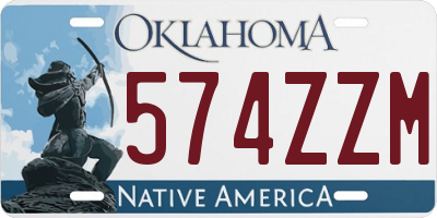 OK license plate 574ZZM