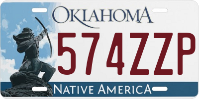 OK license plate 574ZZP