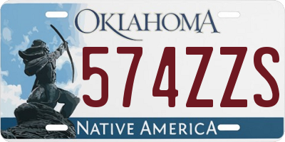 OK license plate 574ZZS