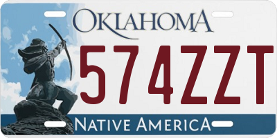 OK license plate 574ZZT