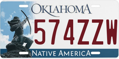 OK license plate 574ZZW