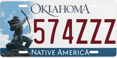 OK license plate 574ZZZ