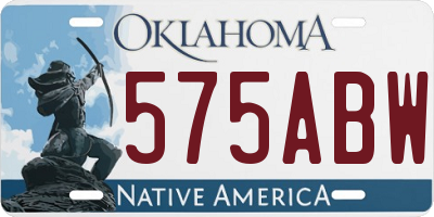 OK license plate 575ABW