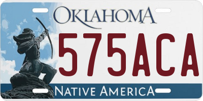 OK license plate 575ACA