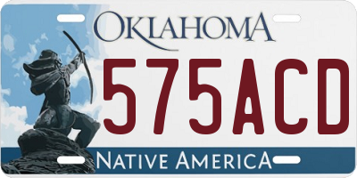 OK license plate 575ACD