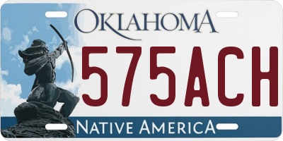 OK license plate 575ACH