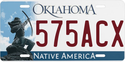 OK license plate 575ACX