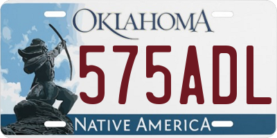 OK license plate 575ADL