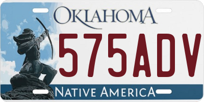 OK license plate 575ADV