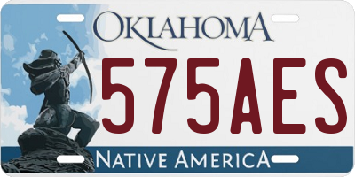 OK license plate 575AES