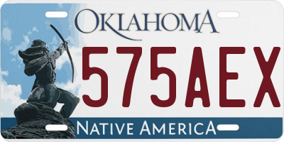 OK license plate 575AEX