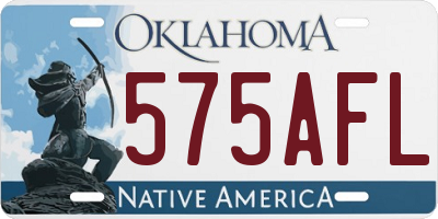OK license plate 575AFL