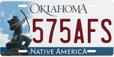 OK license plate 575AFS