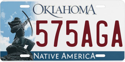 OK license plate 575AGA