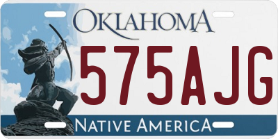 OK license plate 575AJG