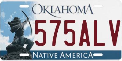 OK license plate 575ALV
