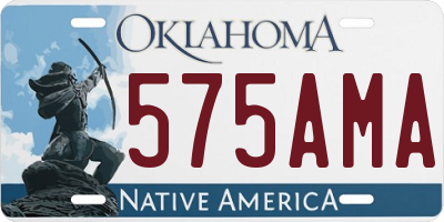 OK license plate 575AMA