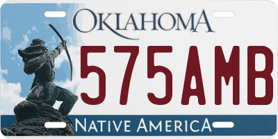 OK license plate 575AMB