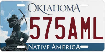 OK license plate 575AML
