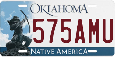 OK license plate 575AMU