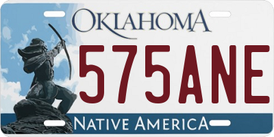 OK license plate 575ANE
