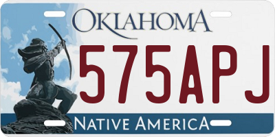 OK license plate 575APJ