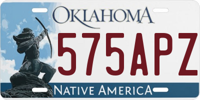 OK license plate 575APZ