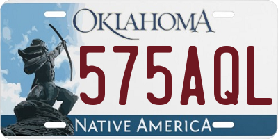 OK license plate 575AQL