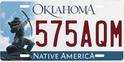 OK license plate 575AQM