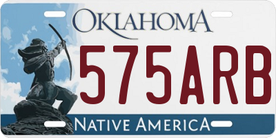 OK license plate 575ARB