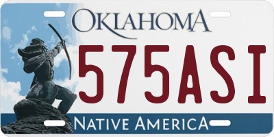 OK license plate 575ASI