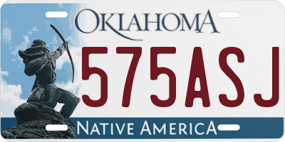 OK license plate 575ASJ