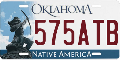 OK license plate 575ATB