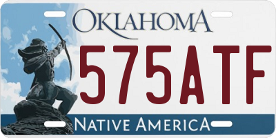 OK license plate 575ATF