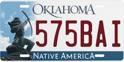 OK license plate 575BAI