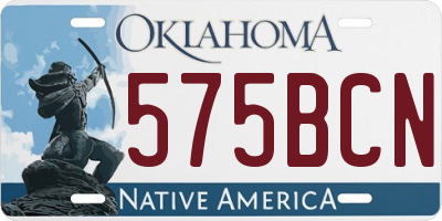 OK license plate 575BCN