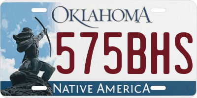 OK license plate 575BHS